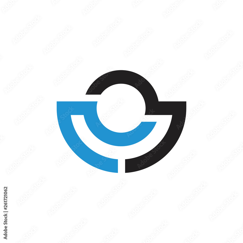 simple circle geometric line art logo vector simple circle geometric line art logo vector