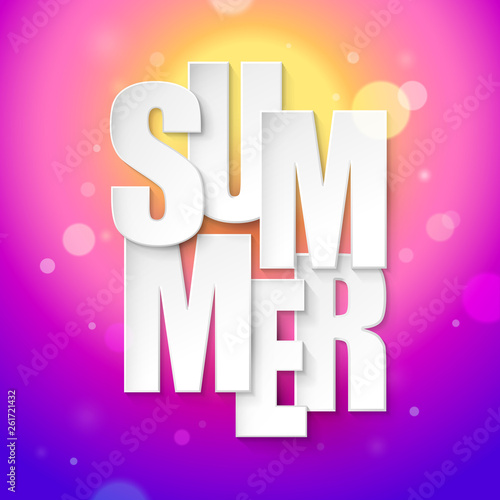 Summer abstract gradient background. Vector illustration.