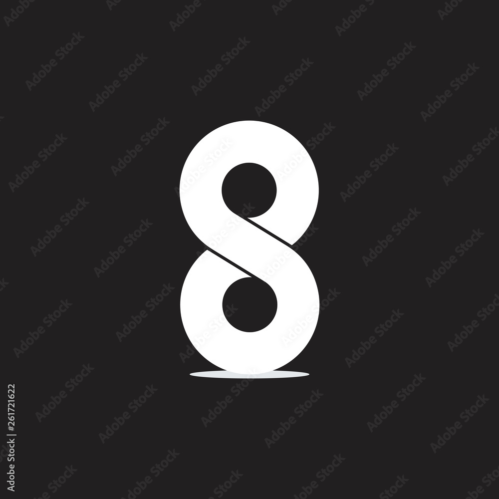 abstract number 8 infinity line logo vector abstract number 8 infinity line logo vector