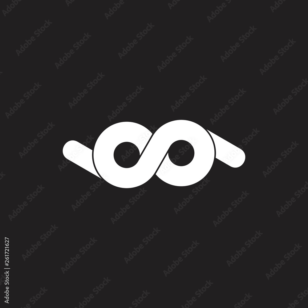 abstract loop infinity line logo vector abstract loop infinity line logo vector