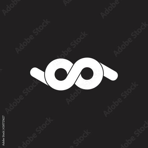 abstract loop infinity line logo vector