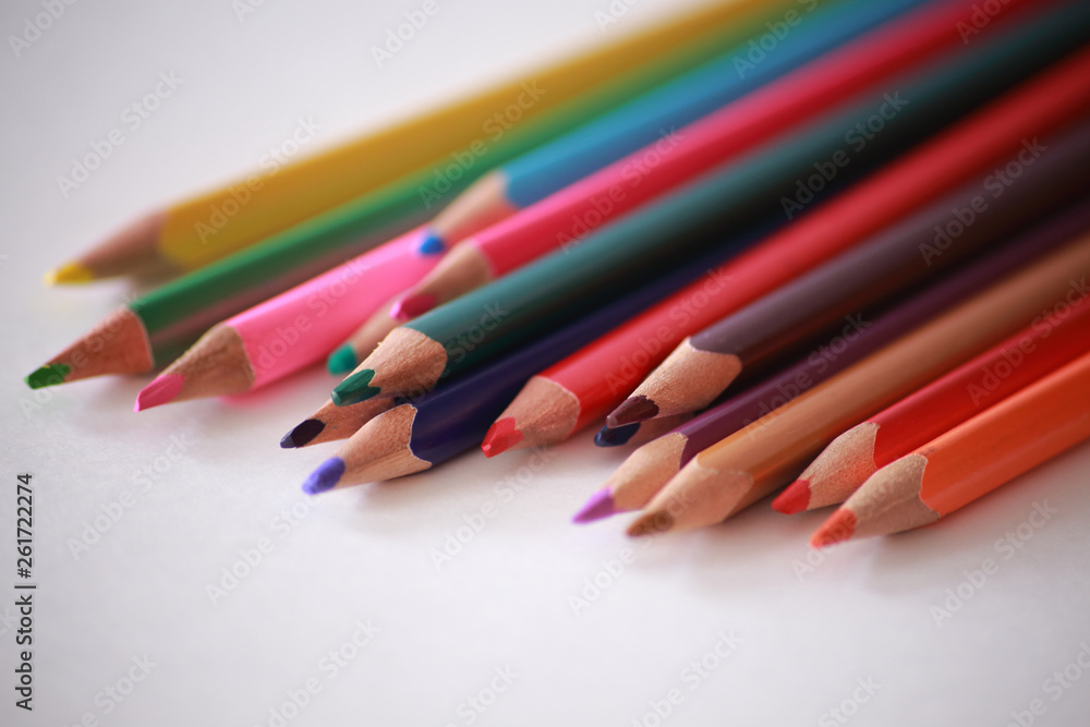 colored pencils in the scenario colored pencils in the scenario