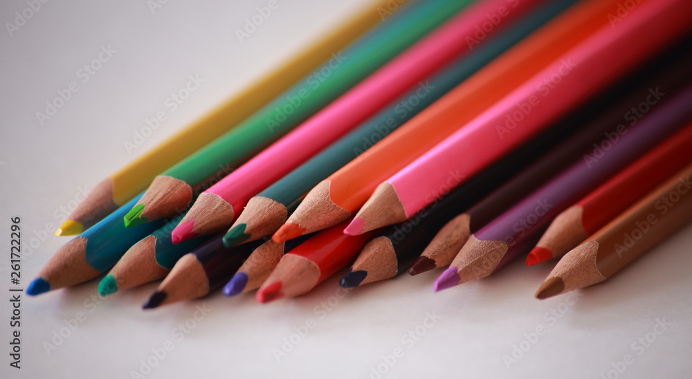 colored pencils in the scenario colored pencils in the scenario