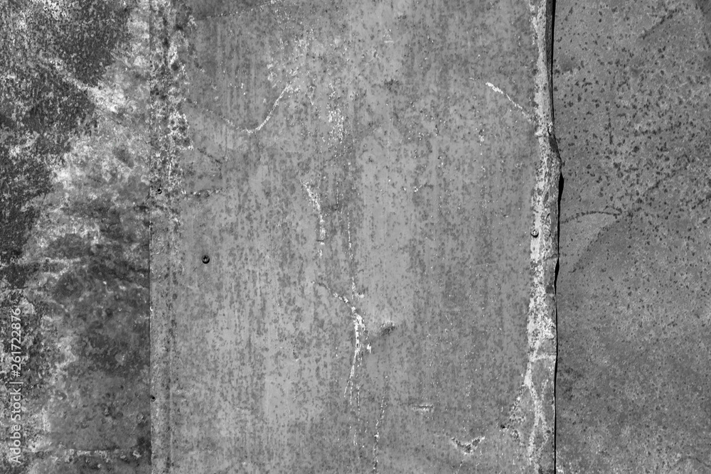 Metal grey rusty background texture, under corrosion paint with scratches