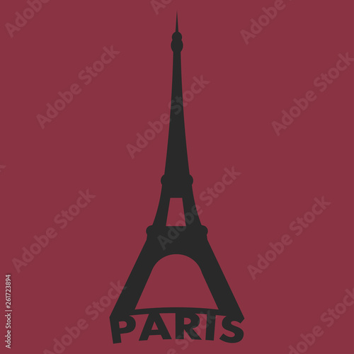 Eiffel tower in Paris vector illustration