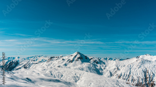 winter mountain landscape with mountains and clouds © KRISTIAN