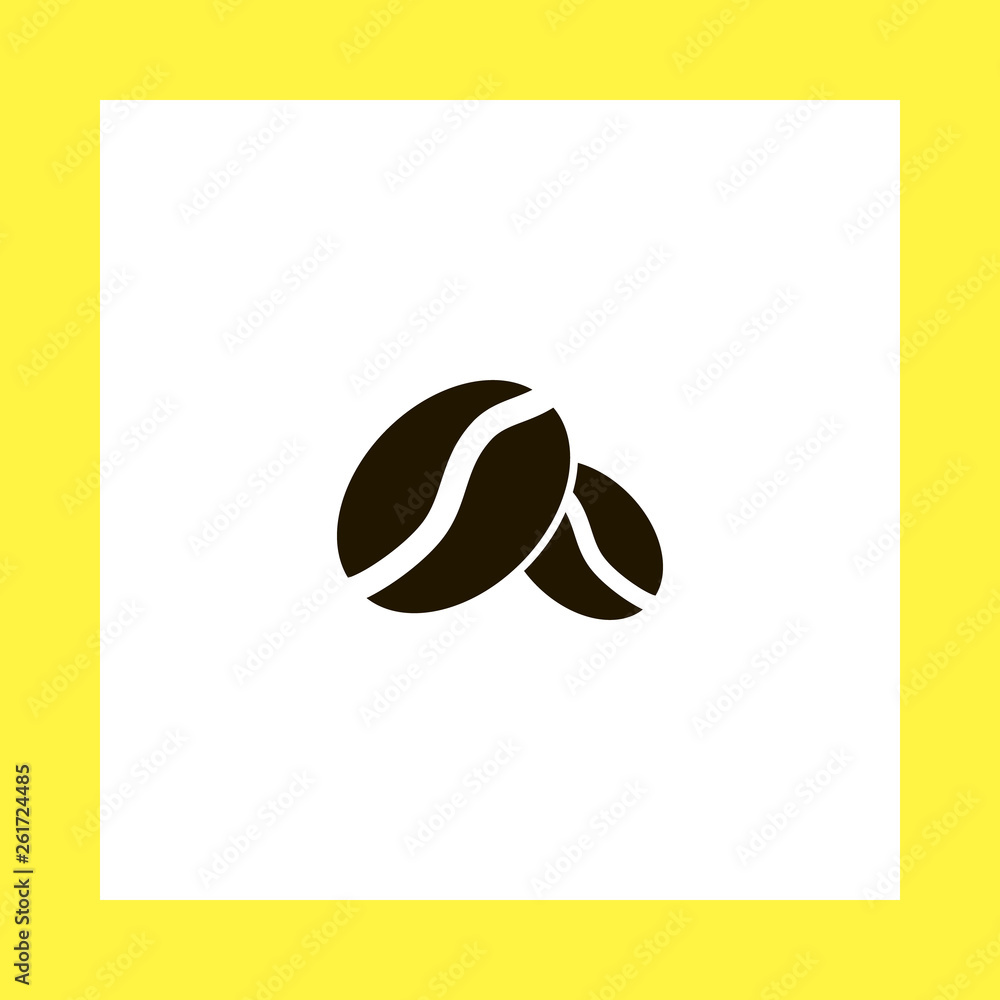 coffee beans vector icon. flat design coffee beans vector icon. flat design