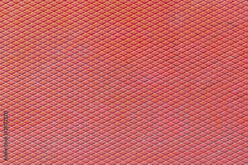 Corrugated steel sheet with rust. Rhombic pattern © Pavel Iarunichev
