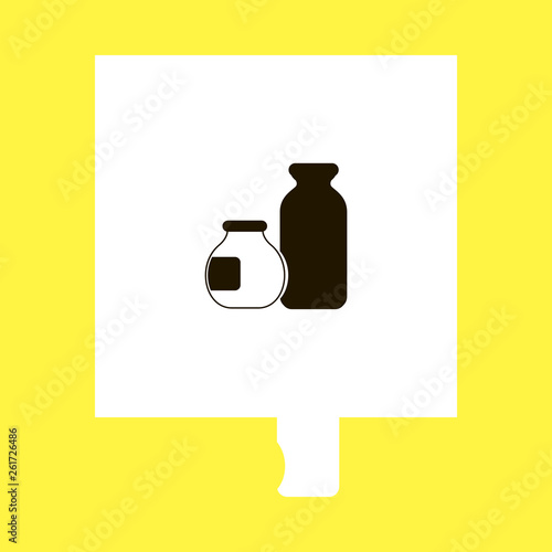 glass cans vector icon. flat design