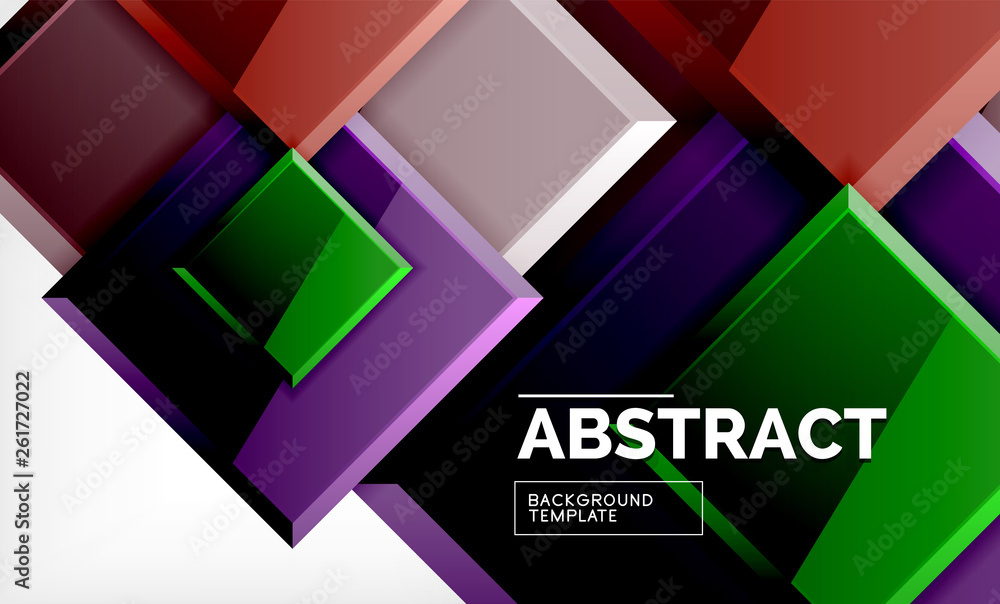 Square geometrical background Square geometrical background
