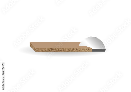 Cutting cutting chipboard. Vector illustration curl mandala