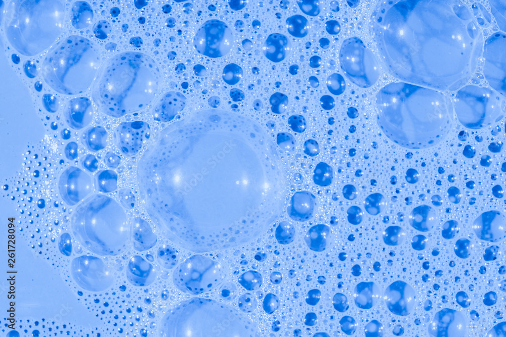 Soap bubbles- suds top view