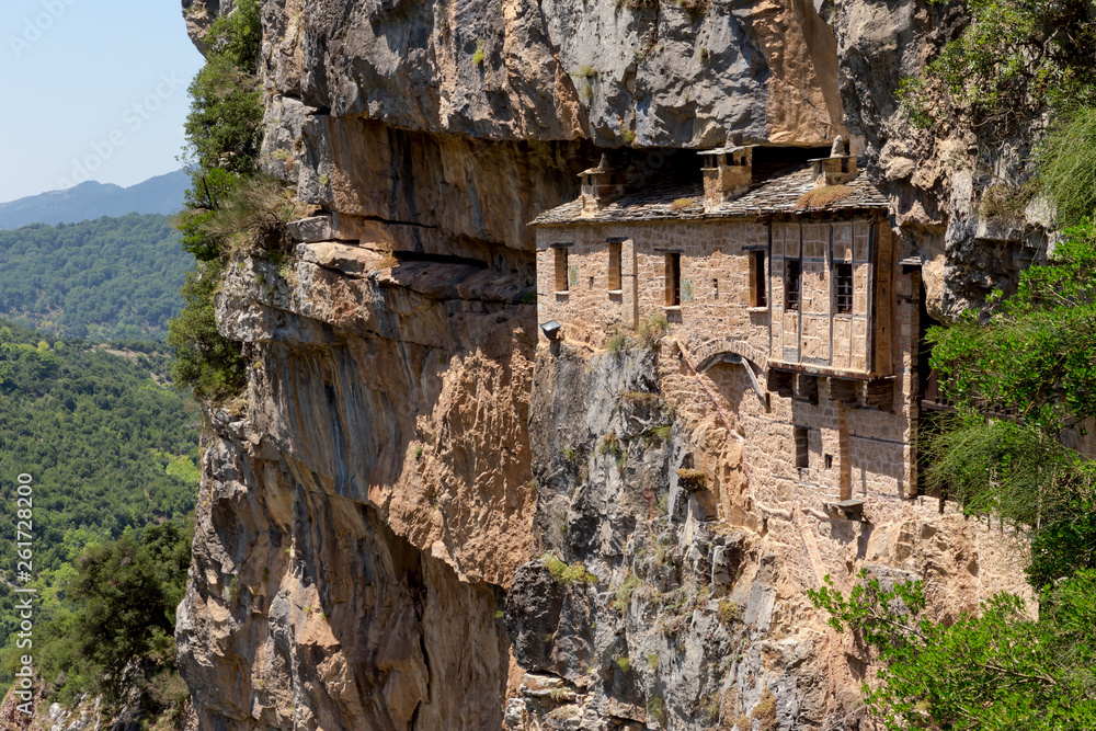 Monastery in the mountains (region Tzoumerka, Greece, mountains Pindos).