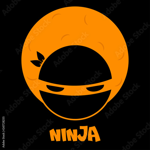 Vector illustration of a ninja logo