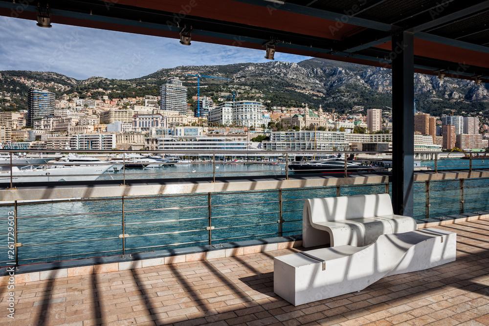 Fototapeta premium Monaco Principality From Seaside Promenade