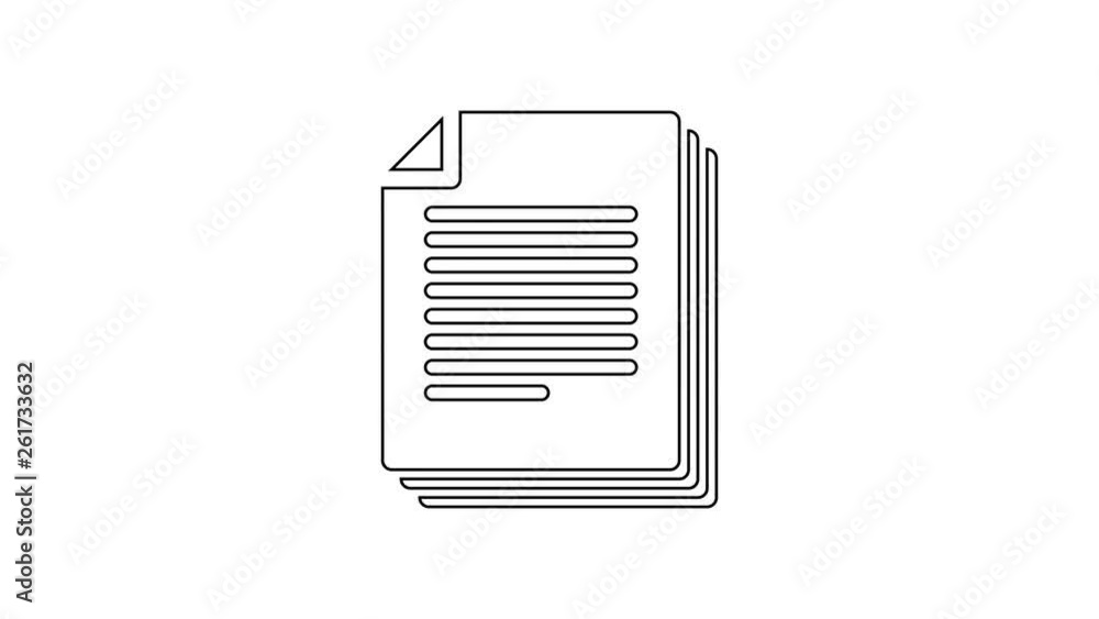 Grey Document line icon on white background. File icon. Checklist icon. Business concept. 4K Video motion graphic animation Grey Document line icon on white background. File icon. Checklist icon. Business concept. 4K Video motion graphic animation