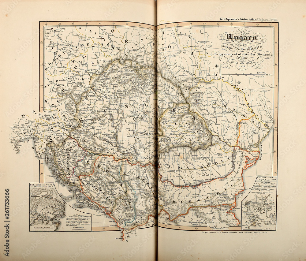 Fototapeta premium Old map. Engraving image