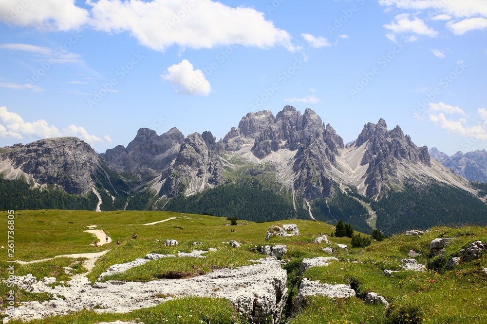 Cadini Mountains from mount Piana, Dolomites