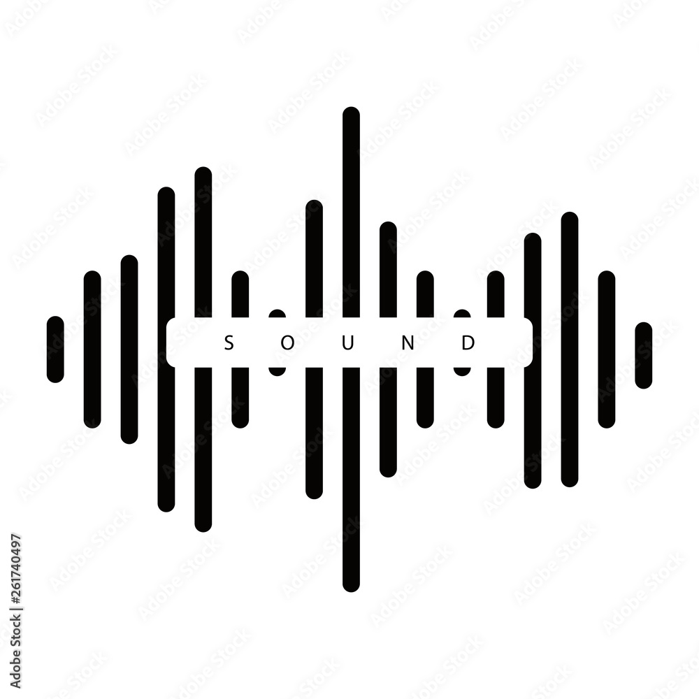 Sound wave icon vector simple isolated on white background eps10 Sound wave icon vector simple isolated on white background eps10