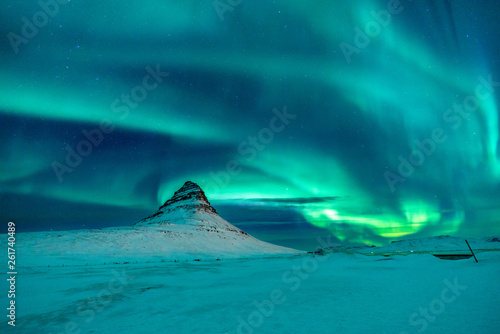 Aurora Borealis over Kirkjufell photo