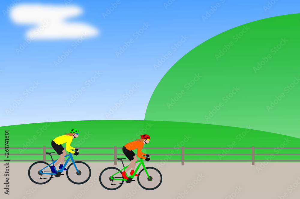 サイクリング イラスト Stock Illustration Adobe Stock