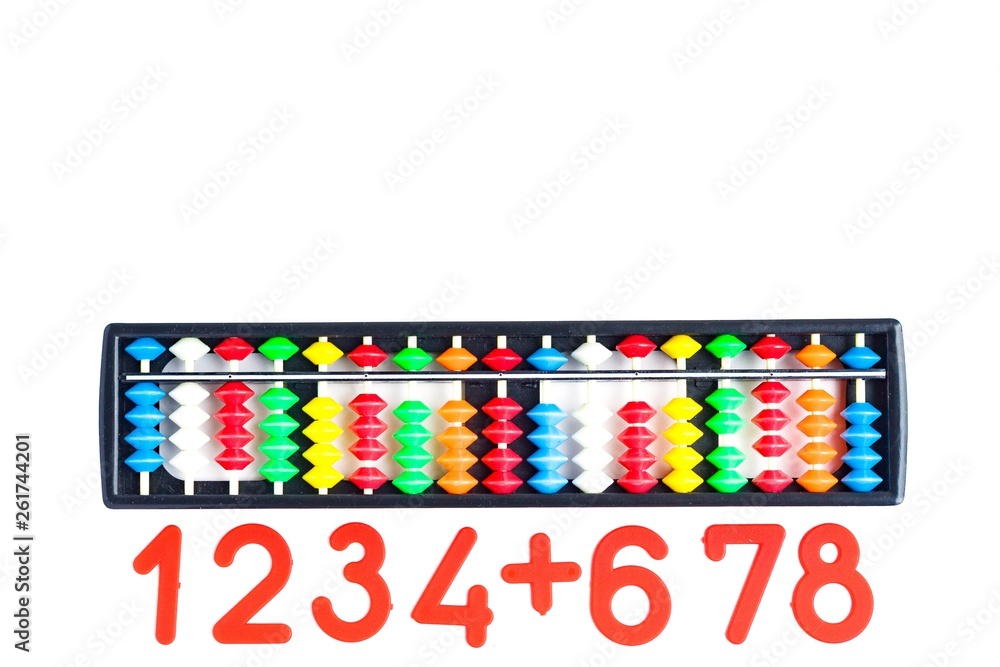 Japanese traditional calculator abacus and number Japanese traditional calculator abacus and number