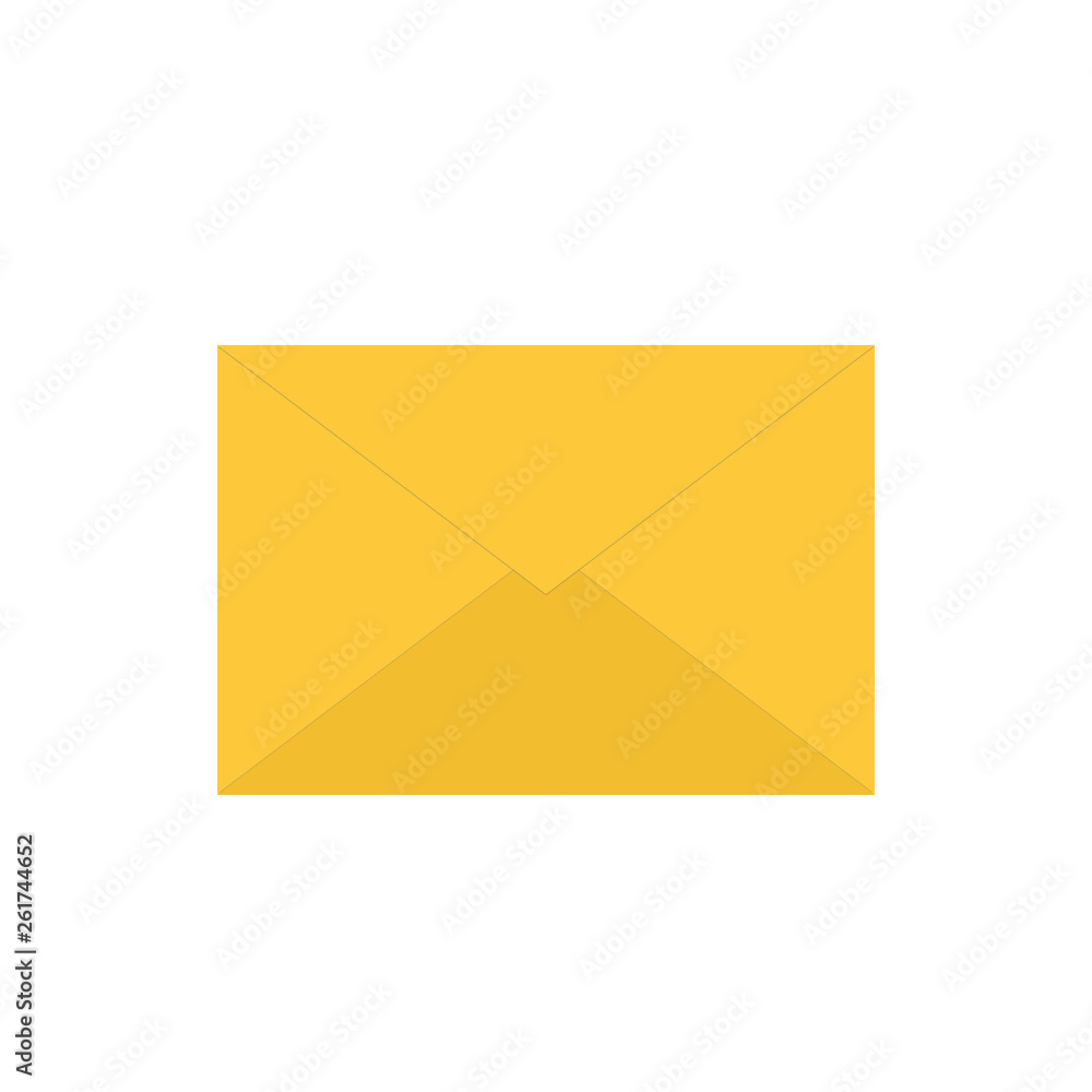 Closed email symbol with one message. Vector illustration of mail icon isolated on white background. Closed email symbol with one message. Vector illustration of mail icon isolated on white background.