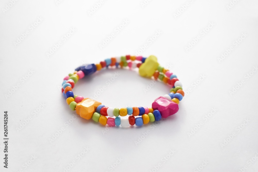 Glass Beads Bracelet on White Background, Isolated Beads Bracelet on White Background, Glass Beads Bracelet, Jewelry making, Jewellery Design, Handmade Jewelry, Handmade Beads Bracelet Glass Beads Bracelet on White Background, Isolated Beads Bracelet on White Background, Glass Beads Bracelet, Jewelry making, Jewellery Design, Handmade Jewelry, Handmade Beads Bracelet