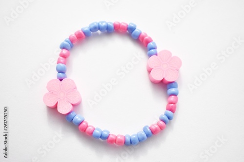 Glass Beads Bracelet on White Background, Isolated Beads Bracelet on White Background, Glass Beads Bracelet, Jewelry making, Jewellery Design, Handmade Jewelry, Handmade Beads Bracelet