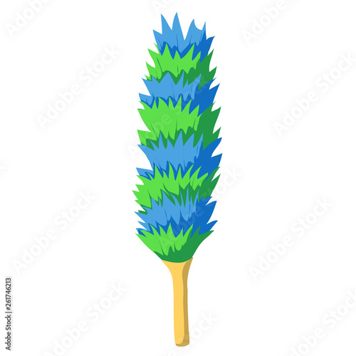 Cartoon illustration with duster