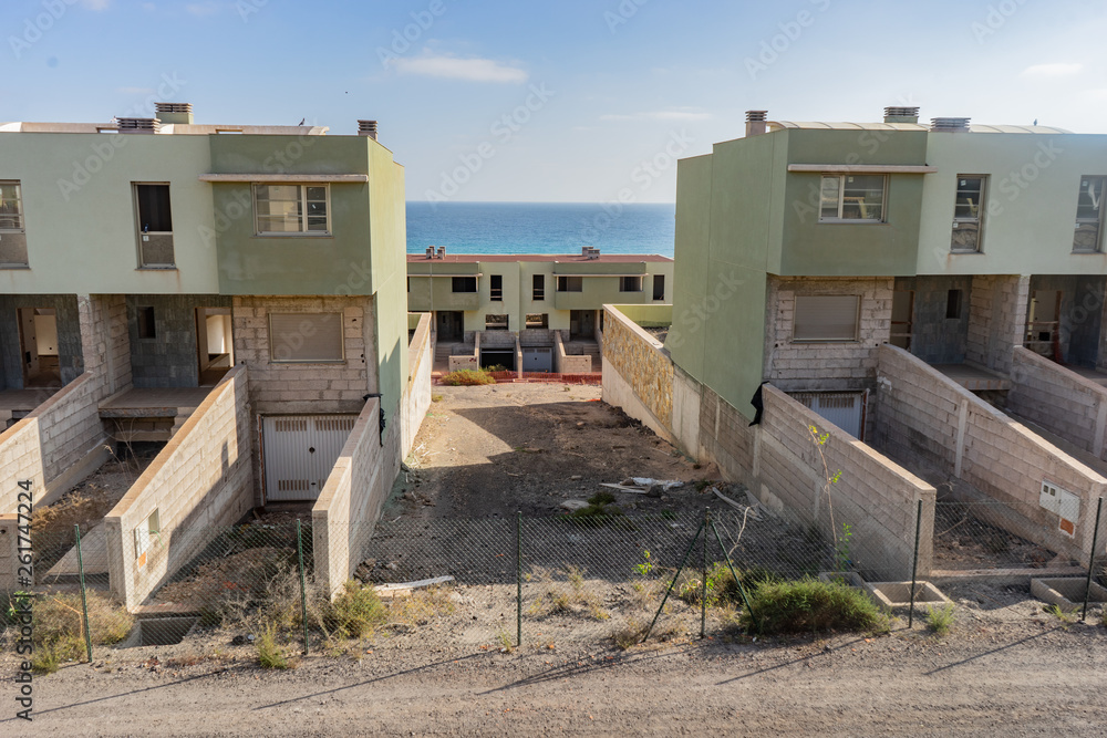 Unfinished Buildings on Fuerteventura Canary Islands Spain