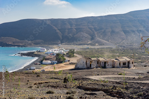 Seaside of Pozo Negro on Fuerteventura at the Canary Islands