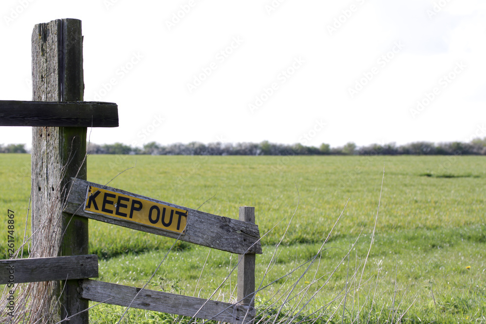Keep Out sign in the countryside Keep Out sign in the countryside