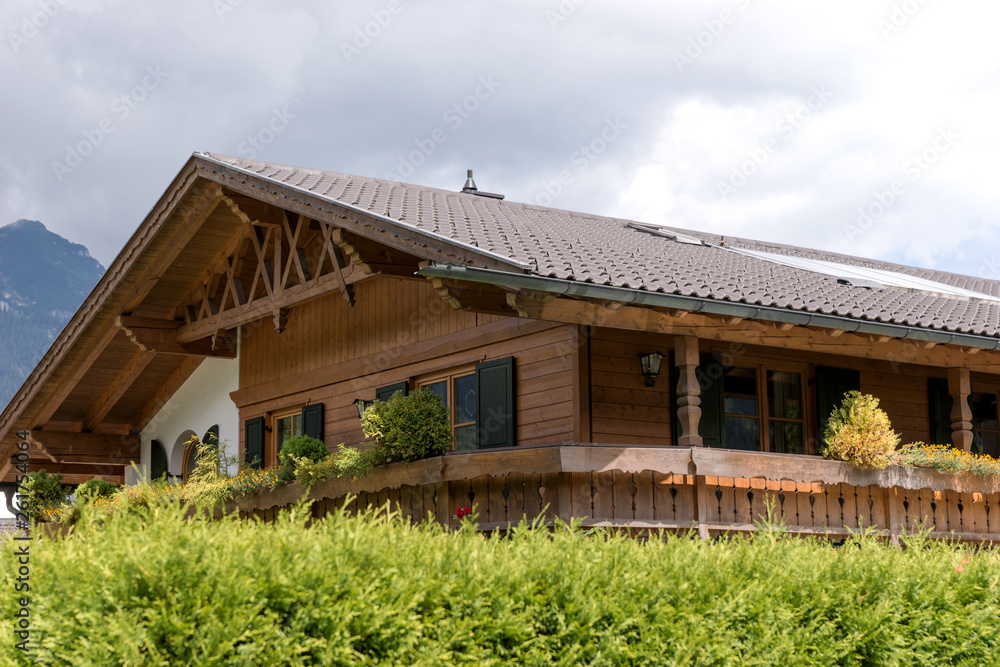 Typical wooden house in the Bavarian Alps. Bavaria. Germany Typical wooden house in the Bavarian Alps. Bavaria. Germany