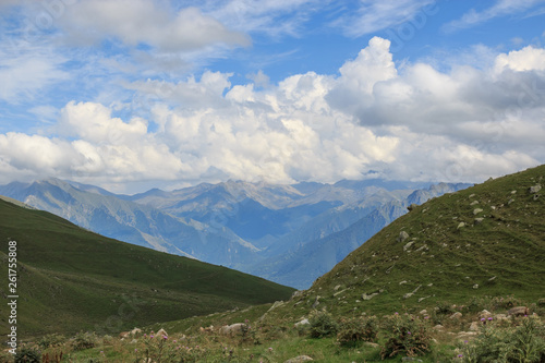 Panorama view of mountains scenes in national park Dombay, Caucasus © TravelFlow
