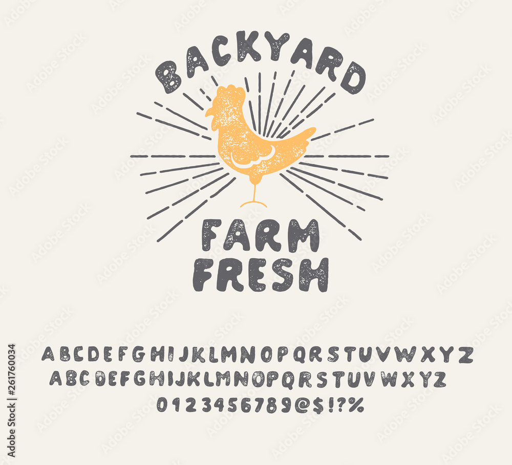 Farmer. Backyard support. Hand made font. Fresh food, natural, chicken. Hand made logo. Farmer. Backyard support. Hand made font. Fresh food, natural, chicken. Hand made logo.