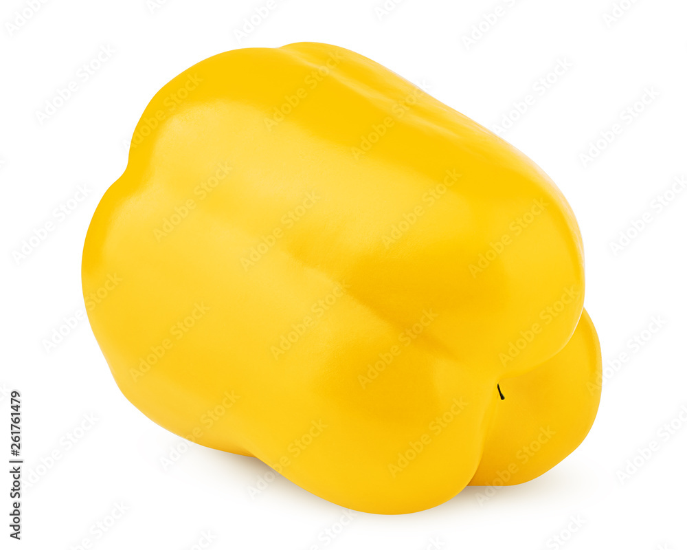 sweet yellow pepper, paprika, isolated on white background, clipping path, full depth of field sweet yellow pepper, paprika, isolated on white background, clipping path, full depth of field