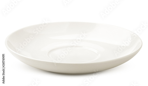 Empty plate, isolated on white background, clipping path, full depth of field
