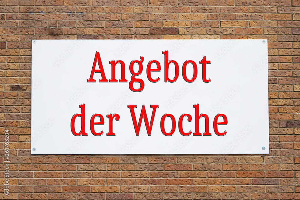 Naklejka premium Angebot der Woche
