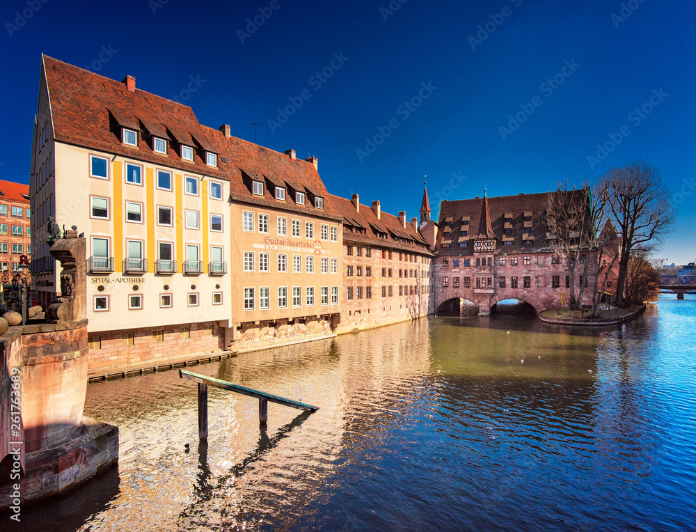 The historic old town of Nuremberg in Franconia