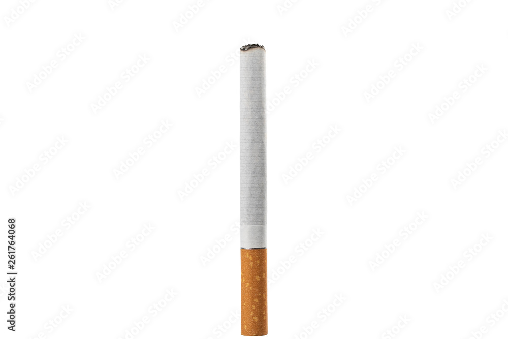 close-up cigarette isolated on a white background close-up cigarette isolated on a white background