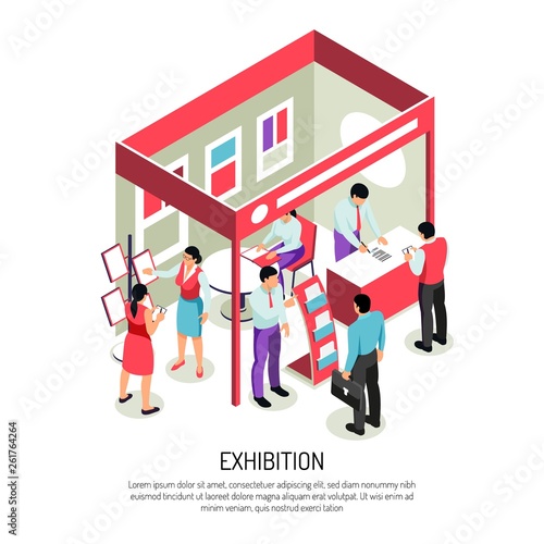 Exhibition Isometric Booth Background