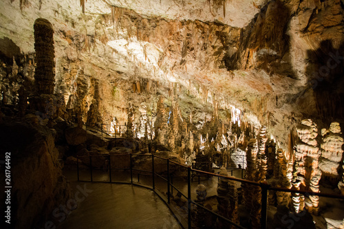 Beautiful creations inside Postojnska jama cave in Slovenia