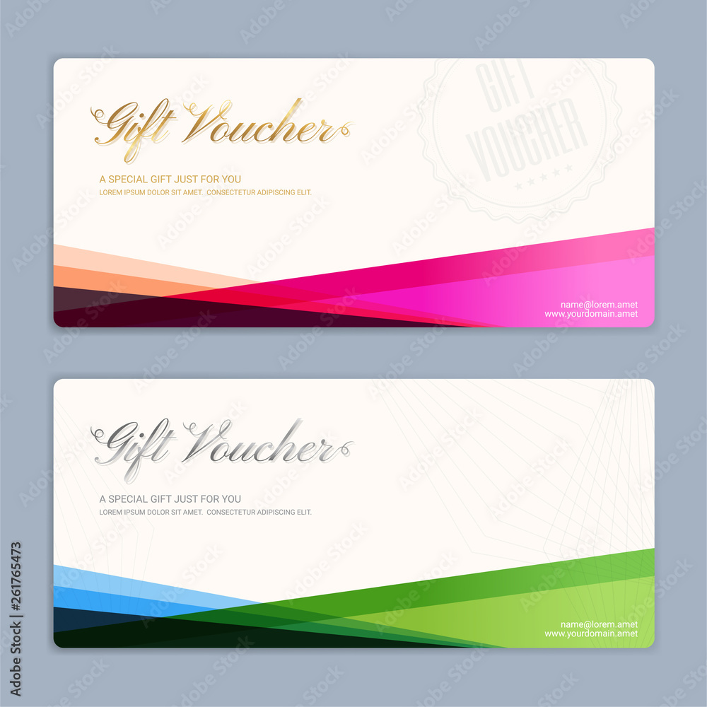 Gift certificate, voucher, gift card or cash coupon template in vector format Gift certificate, voucher, gift card or cash coupon template in vector format