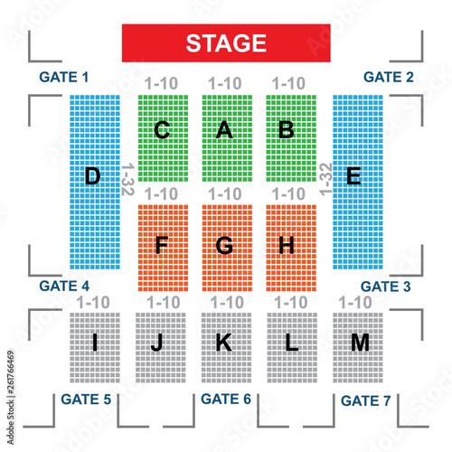 Concert Hall  - seats plan - tickets concept