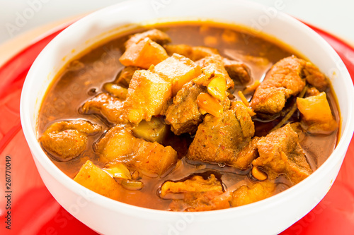 Thai northern pork curry or Hang Lay curry, in studio Chiangmai Thailand
