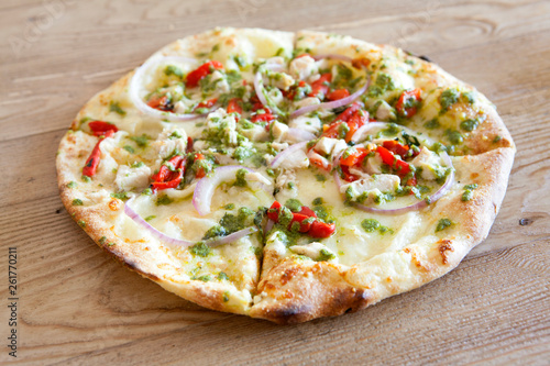 Chicken Pesto Pizza with Ro...