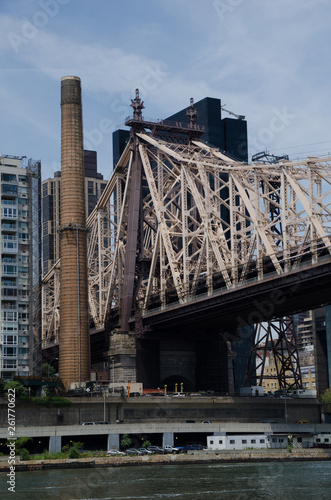 View of the Ed Koch Queensboro Bridge from Manhattan to Queens, New York City, USA