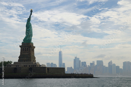 Statue of Liberty and Manhattan, New York City © softdelusion