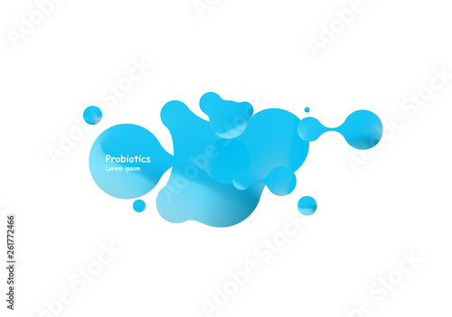 Probiotics bacteria vector design. Concept of design with Lactobacillus Probiotic Bacteria. Template design with Prebiotic healthy nutrition ingredient